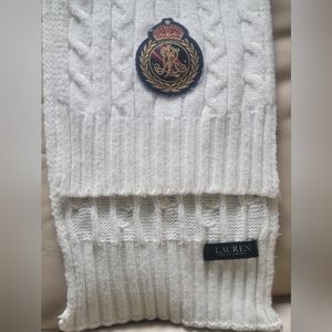 Lauren Ralph Lauren Cable Knit Scarf Cream Color